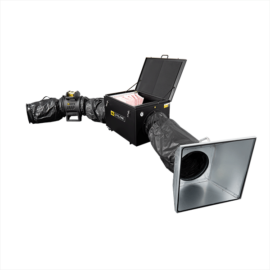 The SA CYCLONE Dust Extraction System is a unique, fully EX compliant, modular and portable dust extraction solution for use when carrying out blasting, cutting and other dust producing operations on site. The main Air Mover is EX type certified to ATEX, IECEX, UKEX and INMETRO standards for Zones 1 and 2 and all the other elements of the system are fully EX compliant including having Ignition Risk Assessments. All materials are antistatic with the facility to static bond and ground the entire system which removes the risk of any static build up. The result is a highly mobile, highly effective and completely safe system of dust removal.