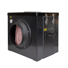 The SA CYCLONE Lightweight Filtration Unit provides 2 stage air filtration in an exceptionally versatile package. With a total footprint of just 65cm x 78cm, the unit can easily be carried by 1 person, fit through a standard doorway, and generally be located in difficult to access areas.